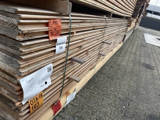 Ca. 160x Douglas wisselsponning, 18x190mm, lengte 400cm